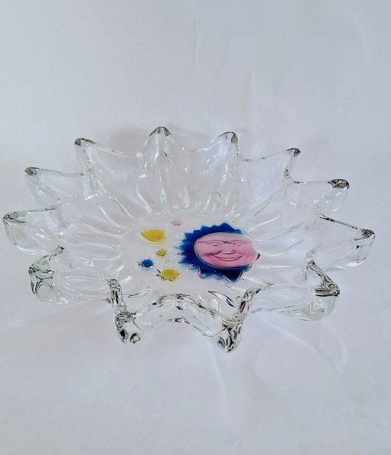 Image 1 of Vintage Walther Cristalline Coupelle en verre en forme d'étoile