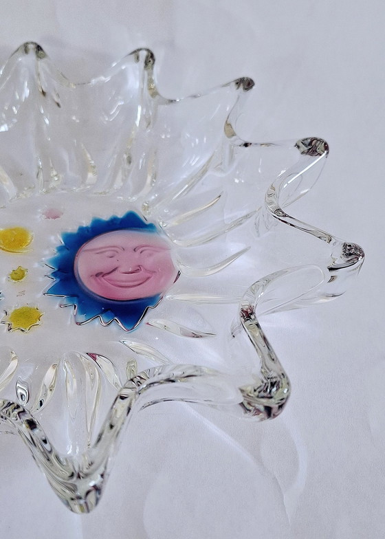 Image 1 of Vintage Walther Cristalline Coupelle en verre en forme d'étoile