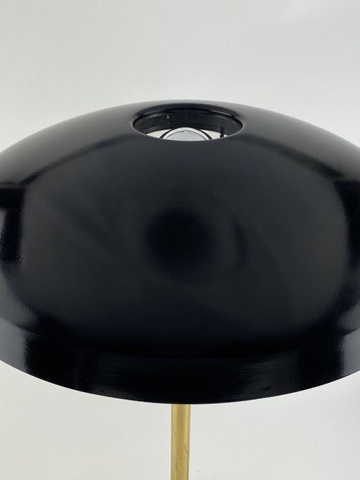 Rare lampe de table Ufo noir et or de Louis Kalff pour Philips
