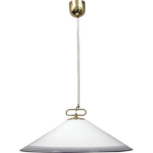 Lampe suspendue vintage en verre de Murano, 1980