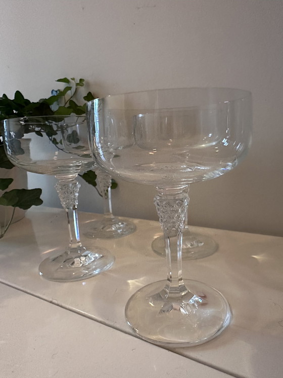 Image 1 of Verres à champagne coupés en cristal