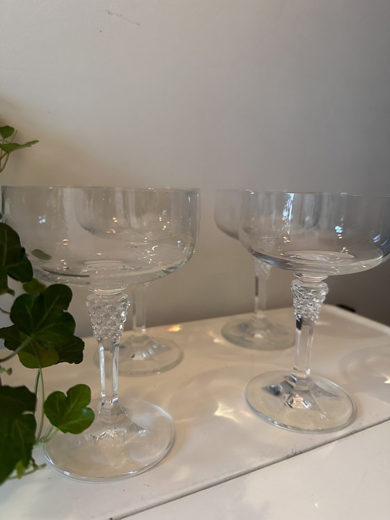 Image 1 of Verres à champagne coupés en cristal