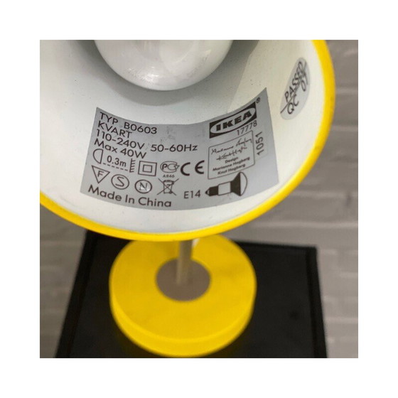 Image 1 of Lampe de bureau jaune vintage pour Ikea