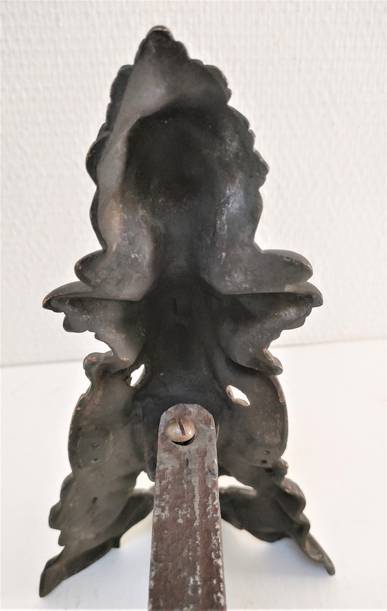 Image 1 of Paire Chenets Cariatides Bronze Patine Noire