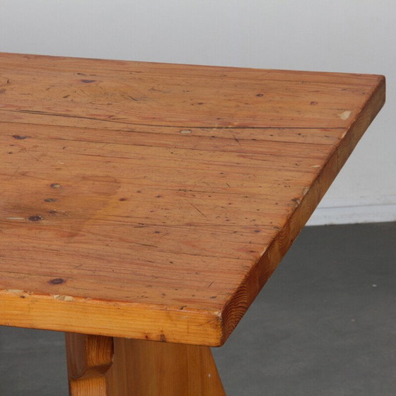 Image 1 of Table de salle à manger vintage en pin massif par Jacob Kielland-Brandt pour I. Christiansen, 1960