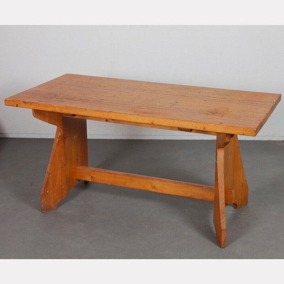 Image 1 of Table de salle à manger vintage en pin massif par Jacob Kielland-Brandt pour I. Christiansen, 1960