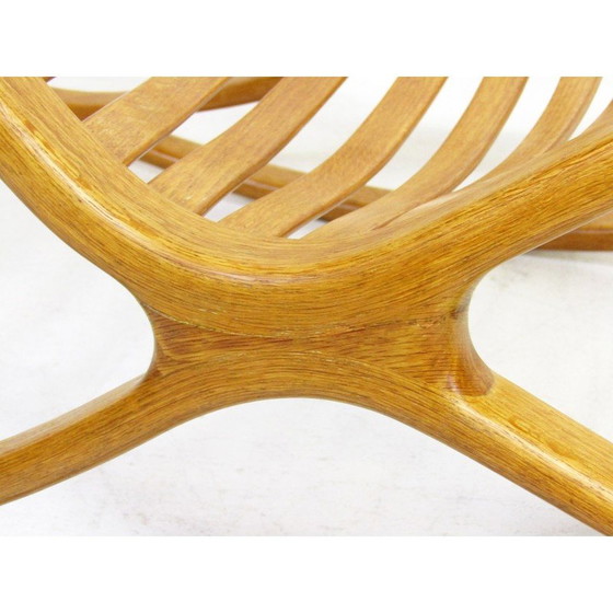 Image 1 of Fauteuil à bascule Wishbone en bois de chêne par Robin Williams, 1960s