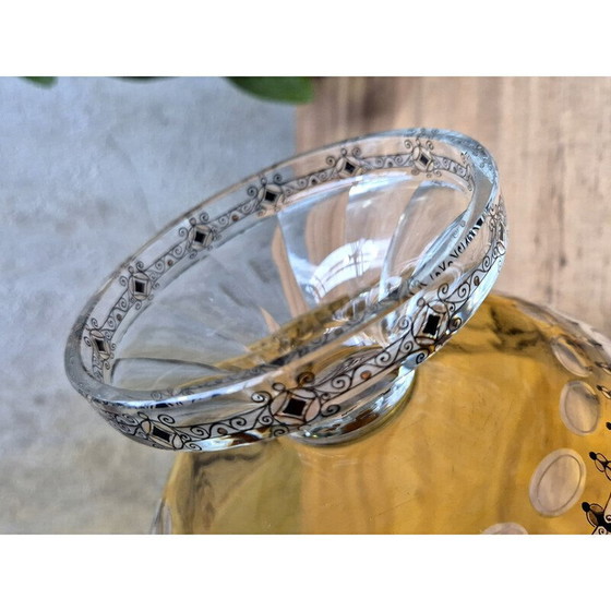 Image 1 of Coupe à pied en verre vintage par Adolf Beckert, 1915