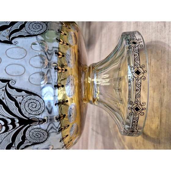 Image 1 of Coupe à pied en verre vintage par Adolf Beckert, 1915