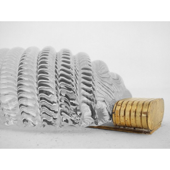 Image 1 of Applique vintage en verre et laiton par Scarpa Carlo design pour Venini, Italie 1930