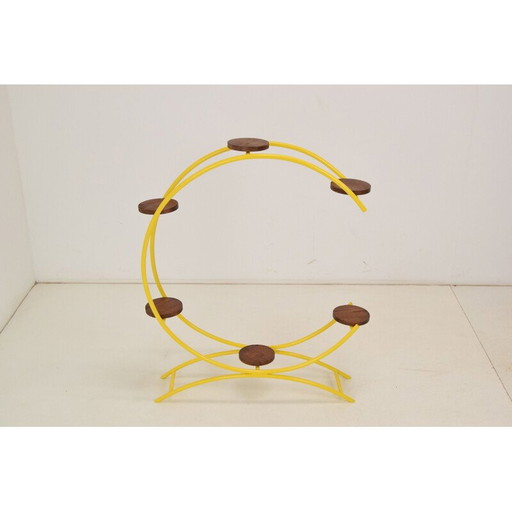 Porte-fleurs tubulaire vintage en métal laqué, tchèque 1960