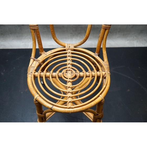 Image 1 of Paire de chaises vintage en bambou, Italie 1950