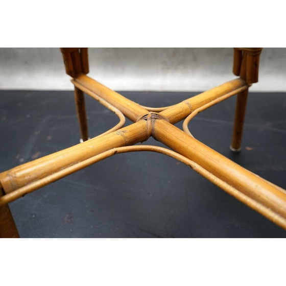 Image 1 of Paire de chaises vintage en bambou, Italie 1950