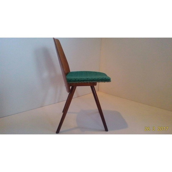 Image 1 of Ensemble de 4 chaises de salle à manger en bois de hêtre - années 1960