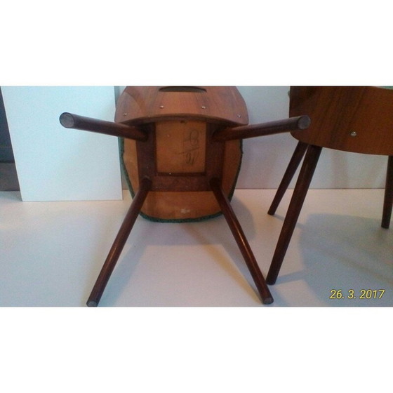 Image 1 of Ensemble de 4 chaises de salle à manger en bois de hêtre - années 1960