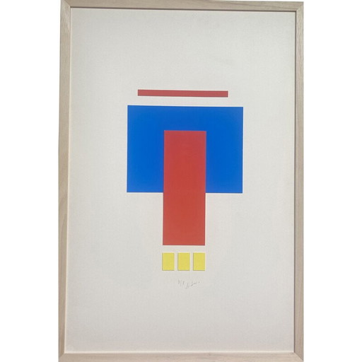 Composition géométrique vintage d'Albert Chubac