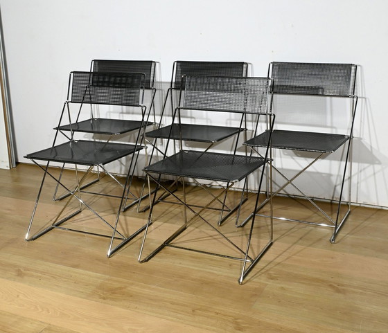 Image 1 of Suite De 5 Chaises Nuova X Line Omli Pour Magis, Par Niels Joergen Haugesen – 1980