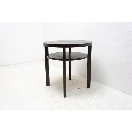 Image 1 of Table basse vintage art déco en bois de chêne, Tchécoslovaquie années 1950