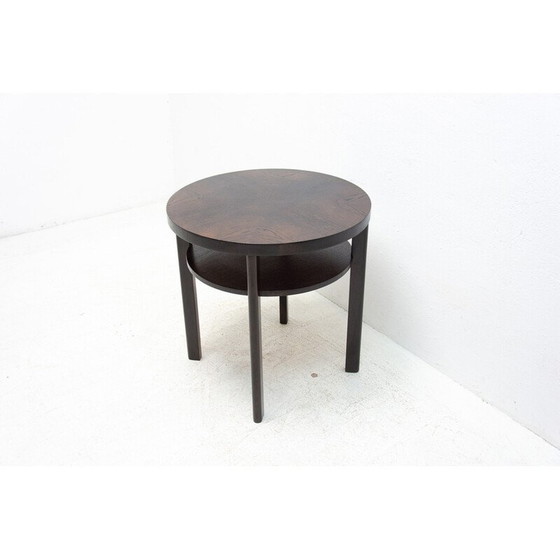Image 1 of Table basse vintage art déco en bois de chêne, Tchécoslovaquie années 1950