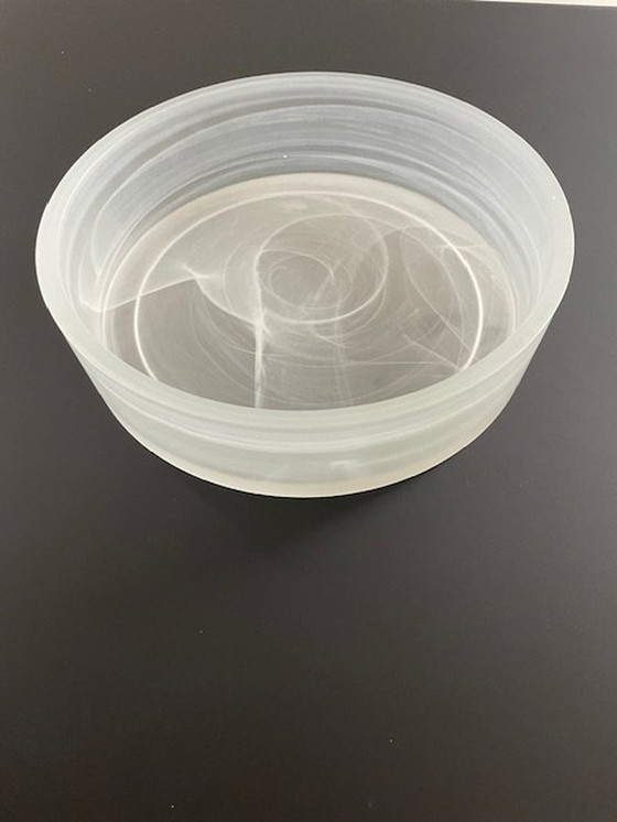 Image 1 of Bol design danois Aida - Verre avec effet de fumée/nuage blanc