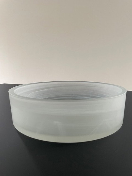 Image 1 of Bol design danois Aida - Verre avec effet de fumée/nuage blanc