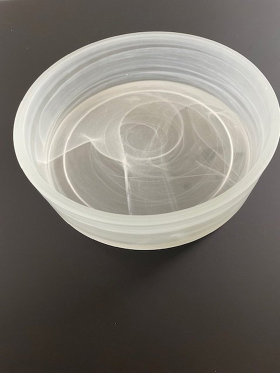 Image 1 of Bol design danois Aida - Verre avec effet de fumée/nuage blanc