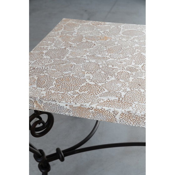 Image 1 of Table basse vintage Elite avec plateau en résine et termite, 1990