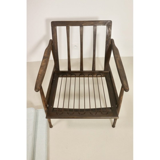 Image 1 of Fauteuil scandinave vintage avec accoudoirs incurvés, 1960