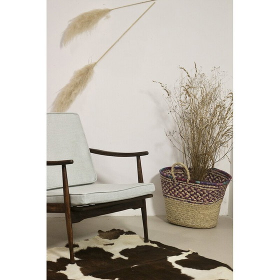 Image 1 of Fauteuil scandinave vintage avec accoudoirs incurvés, 1960