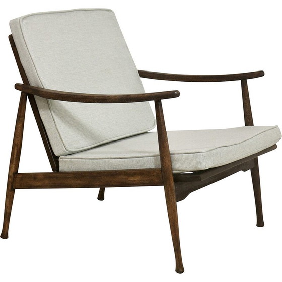 Image 1 of Fauteuil scandinave vintage avec accoudoirs incurvés, 1960
