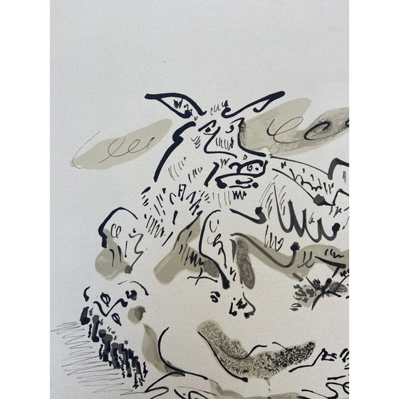 Image 1 of Lithographie d'époque de l'enlèvement de l'Europe par André Masson