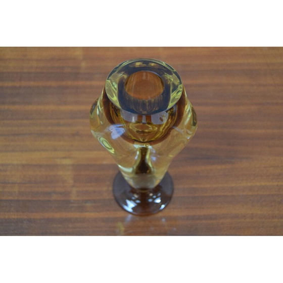 Image 1 of Vase vintage en verre d'art par Chribska, Tchécoslovaquie 1960
