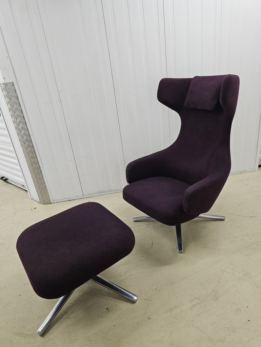 Vitra Grand Repos Fauteuil et Ottoman