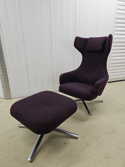 Vitra Grand Repos Fauteuil et Ottoman