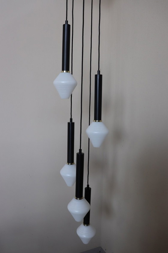 Image 1 of Lustre à cinq niveaux en cascade, 1960s