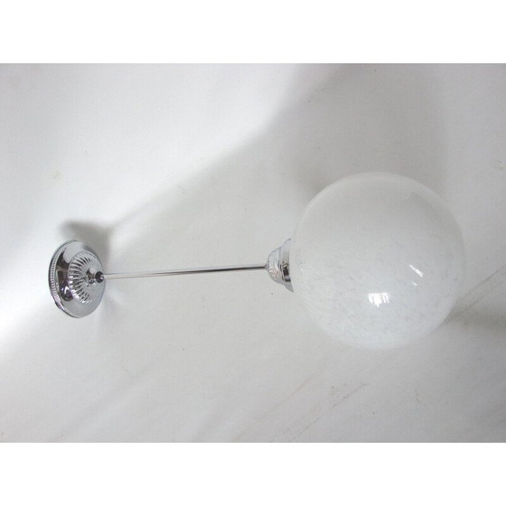 Image 1 of Lampe suspendue vintage en nickel et laiton, années 1930