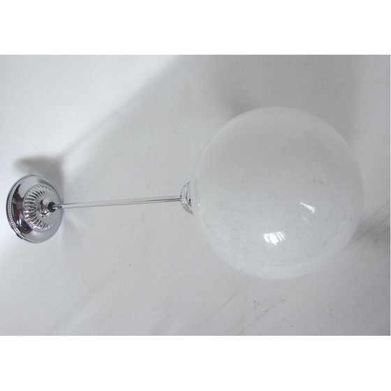 Image 1 of Lampe suspendue vintage en nickel et laiton, années 1930