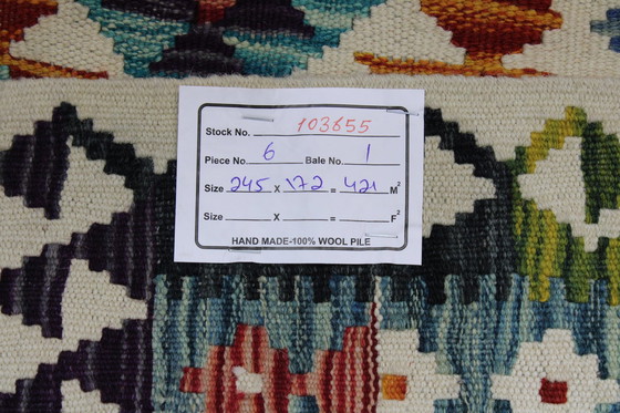 Image 1 of Original Old Style Kelim Afghan 245 X 172 Cm Top Condition