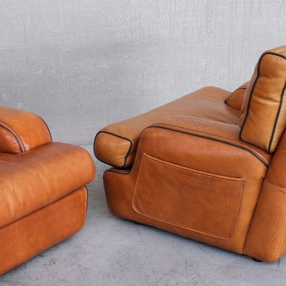 Image 1 of Paire de fauteuils en cuir vintage, France 1970