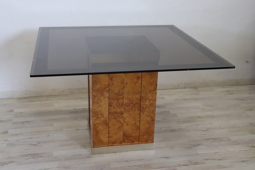 Table de salle à manger attribuée à Jean Claude Mahey pour Roche Bobois, 1980S