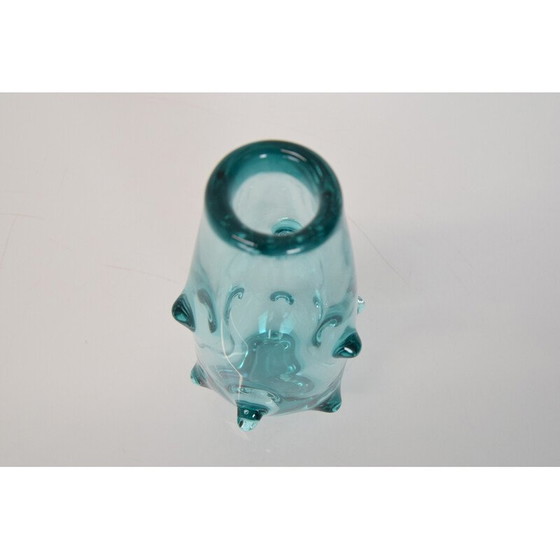 Image 1 of Vase vintage en verre par Miroslav Klinger pour Zelezny Brod Glasswork, Tchécoslovaquie, années 1960