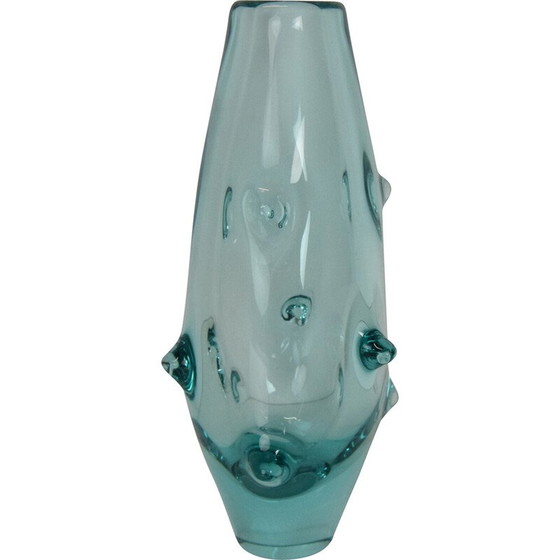 Image 1 of Vase vintage en verre par Miroslav Klinger pour Zelezny Brod Glasswork, Tchécoslovaquie, années 1960
