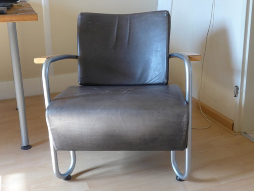 Fauteuil en cuir vintage
