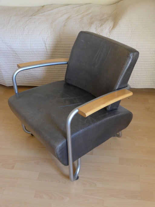 Fauteuil en cuir vintage