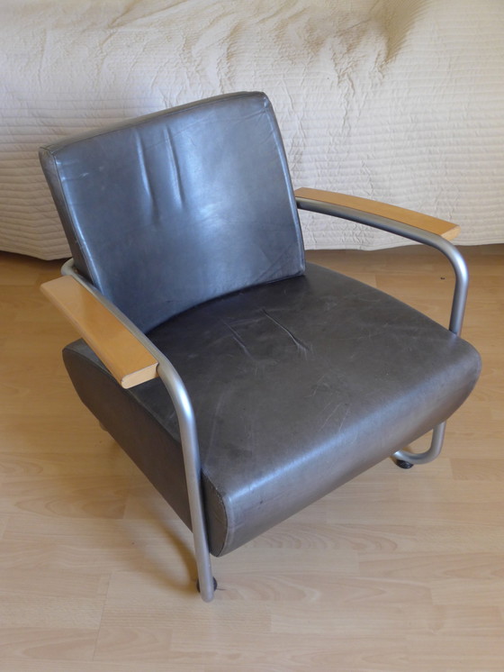 Image 1 of Fauteuil en cuir vintage