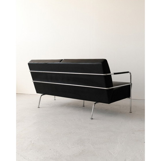 Image 1 of Ensemble de salon vintage en acier chromé et cuir par Gunilla Allard, 1960