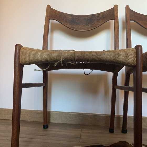 Image 1 of Ensemble de 4 chaises vintage par Arne Wahl Iversen pour Glyngøre Stolefabrik, 1960