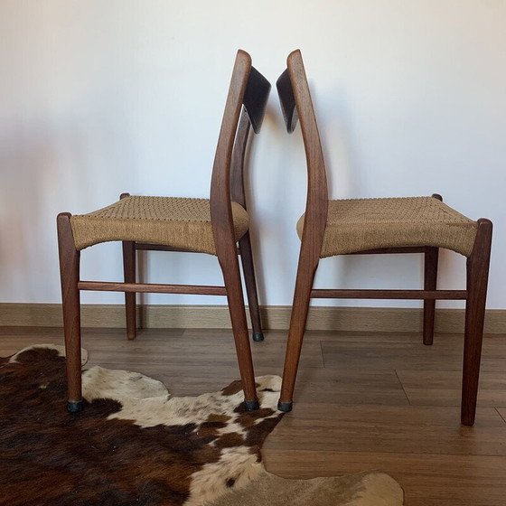 Image 1 of Ensemble de 4 chaises vintage par Arne Wahl Iversen pour Glyngøre Stolefabrik, 1960