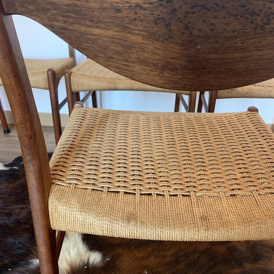 Image 1 of Ensemble de 4 chaises vintage par Arne Wahl Iversen pour Glyngøre Stolefabrik, 1960