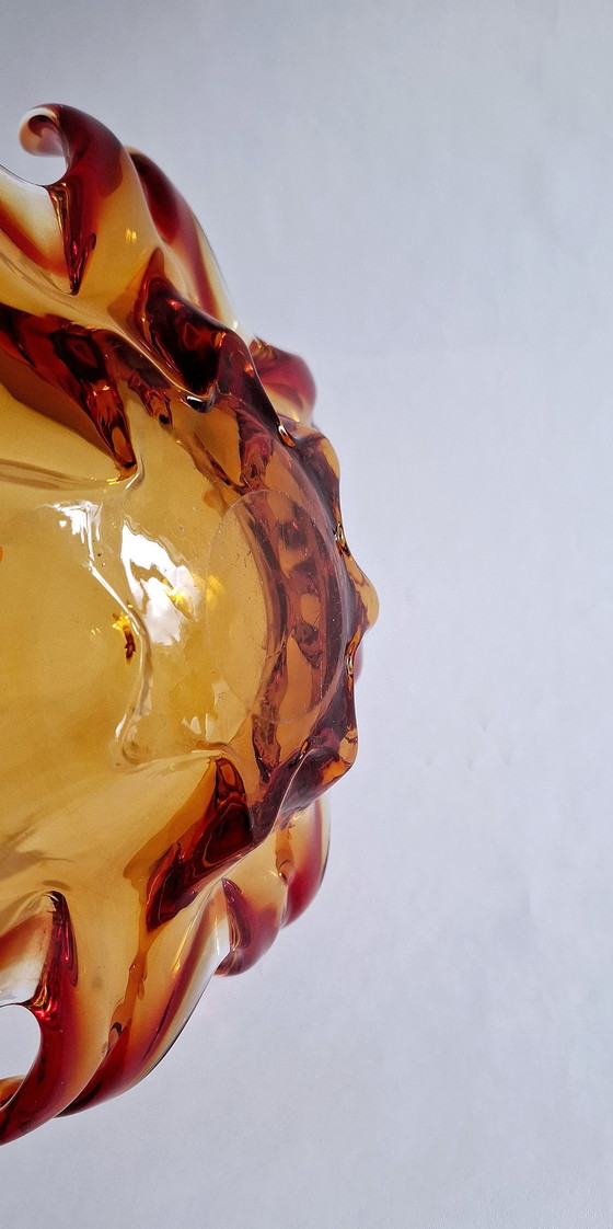 Image 1 of Coupe en verre vintage Tiré à la main